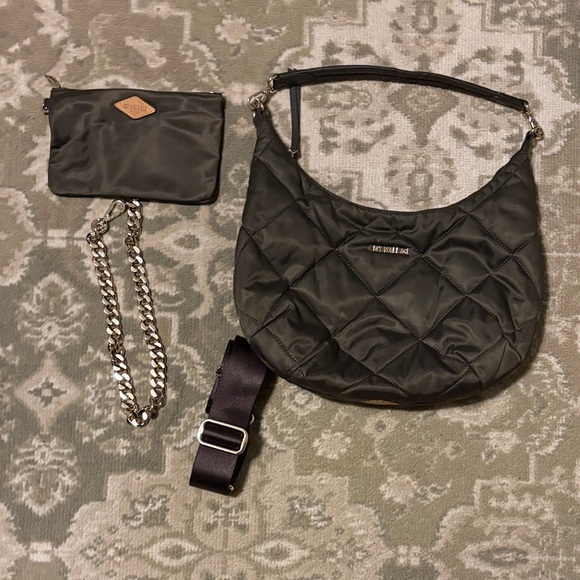 MZ Wallace Handbags - MZ Wallace Madison Shoulder Hobo Bag in Magnet
